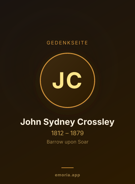 Gedenkportrait von John Sydney Crossley