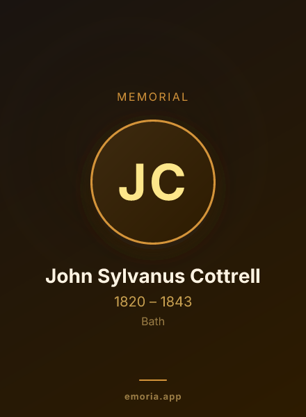 Memorial portrait of John Sylvanus Cottrell