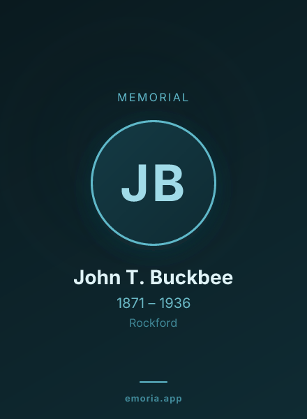 Memorial portrait of John T. Buckbee