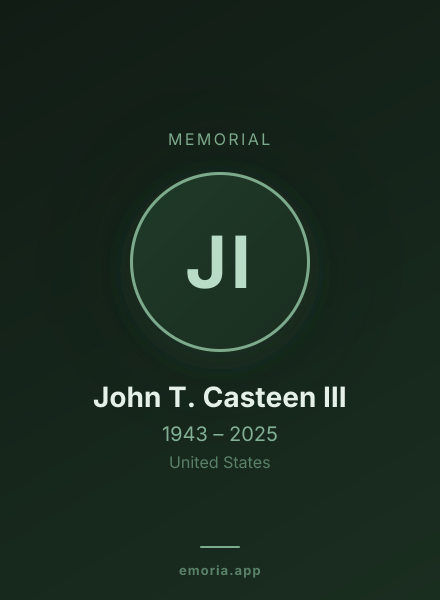 Memorial portrait of John T. Casteen III