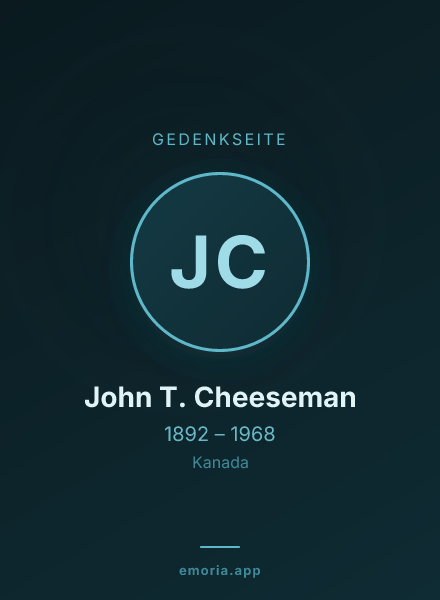 Gedenkportrait von John T. Cheeseman