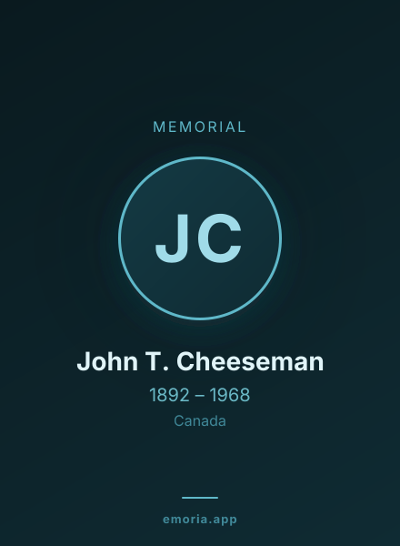 Memorial portrait of John T. Cheeseman
