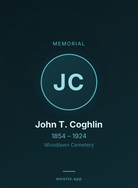 Memorial portrait of John T. Coghlin
