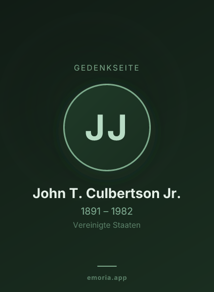 Gedenkportrait von John T. Culbertson Jr.