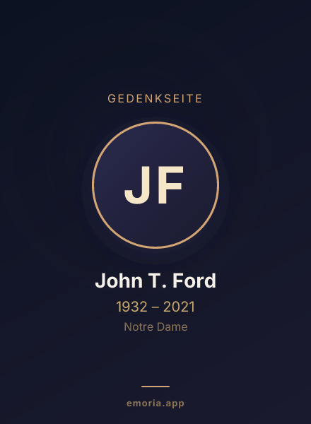 Gedenkportrait von John T. Ford