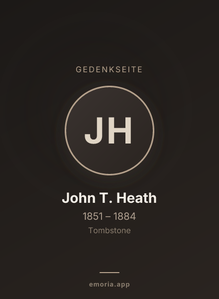 Gedenkportrait von John T. Heath