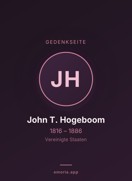 Gedenkportrait von John T. Hogeboom