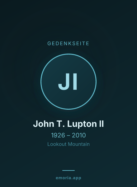 Gedenkportrait von John T. Lupton II