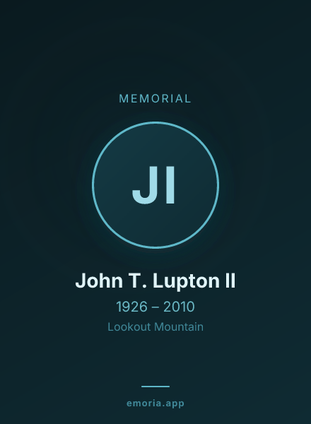 Memorial portrait of John T. Lupton II