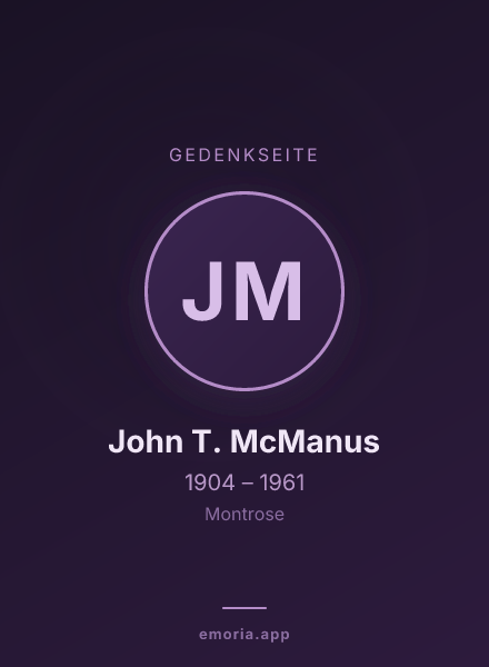 Gedenkportrait von John T. McManus