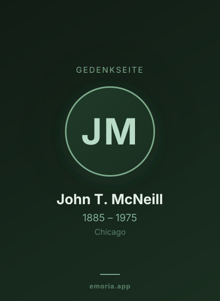 Gedenkportrait von John T. McNeill