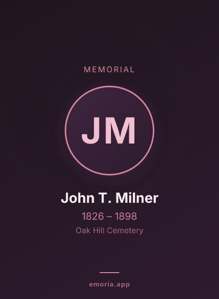 Memorial portrait of John T. Milner