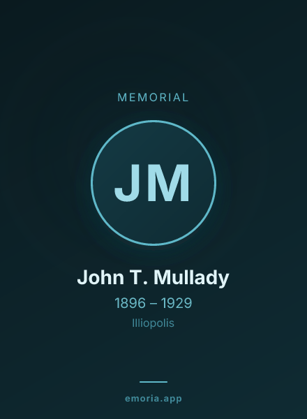 Memorial portrait of John T. Mullady