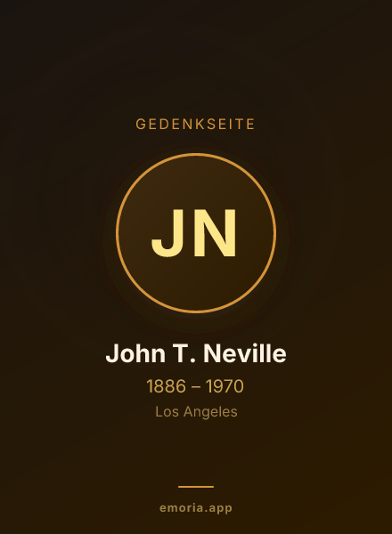 Gedenkportrait von John T. Neville