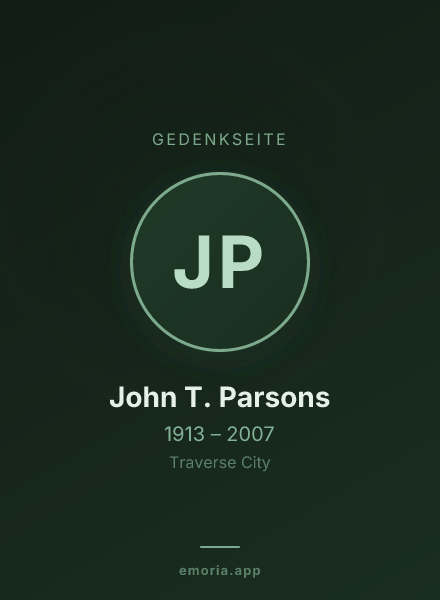 Gedenkportrait von John T. Parsons