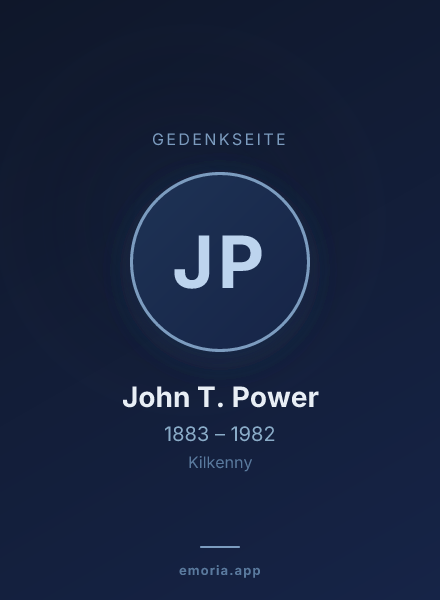 Gedenkportrait von John T. Power
