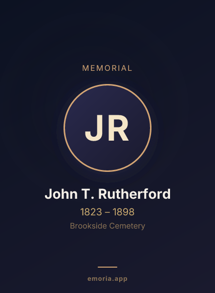 Memorial portrait of John T. Rutherford