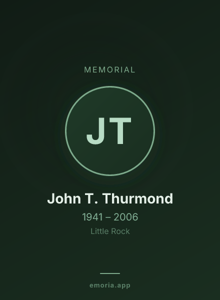Memorial portrait of John T. Thurmond