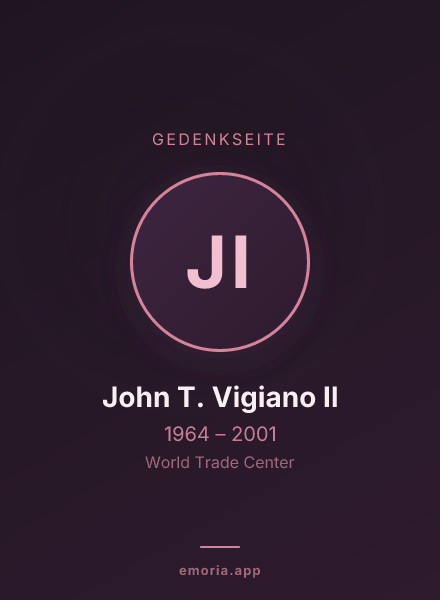 Gedenkportrait von John T. Vigiano II