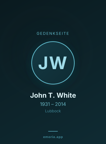 Gedenkportrait von John T. White