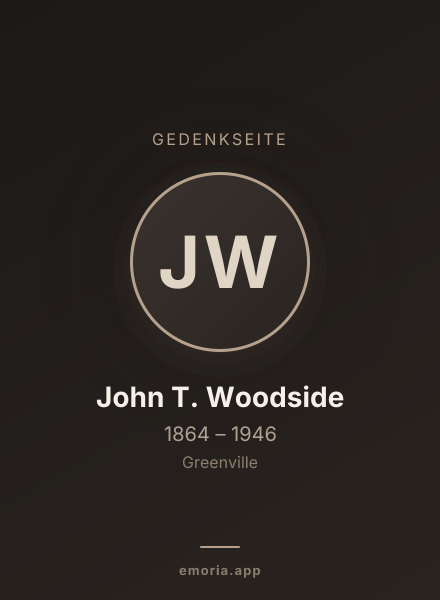Gedenkportrait von John T. Woodside