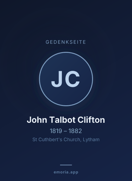 Gedenkportrait von John Talbot Clifton
