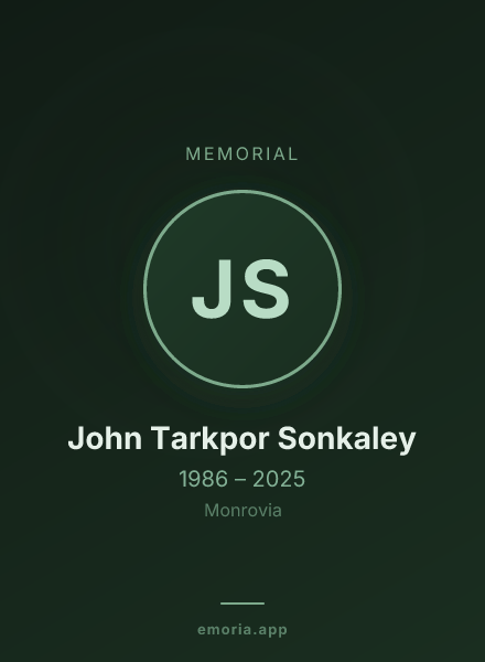 Memorial portrait of John Tarkpor Sonkaley