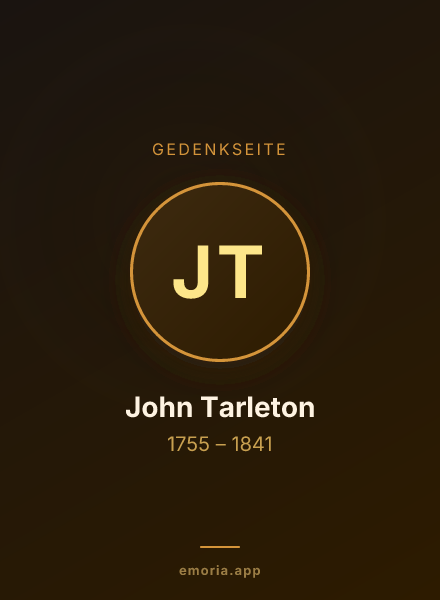 Gedenkportrait von John Tarleton