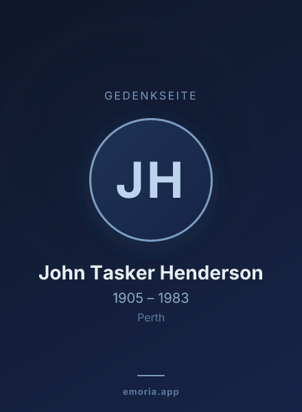 Gedenkportrait von John Tasker Henderson