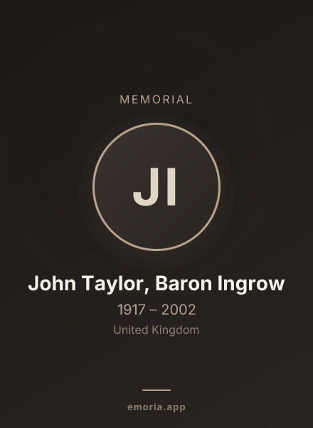 Memorial portrait of John Taylor, Baron Ingrow