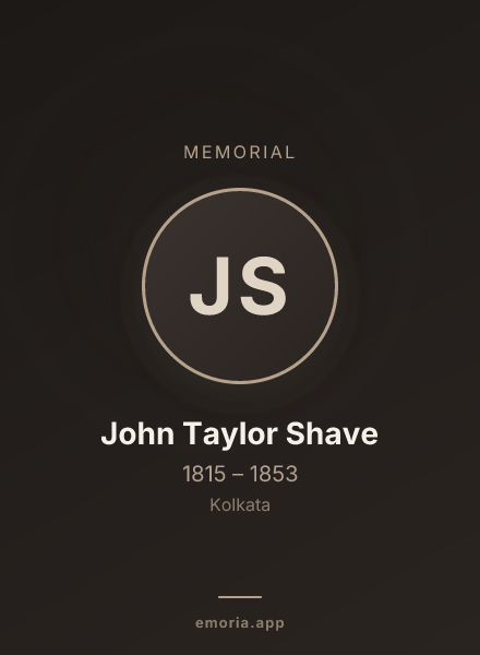 Memorial portrait of John Taylor Shave