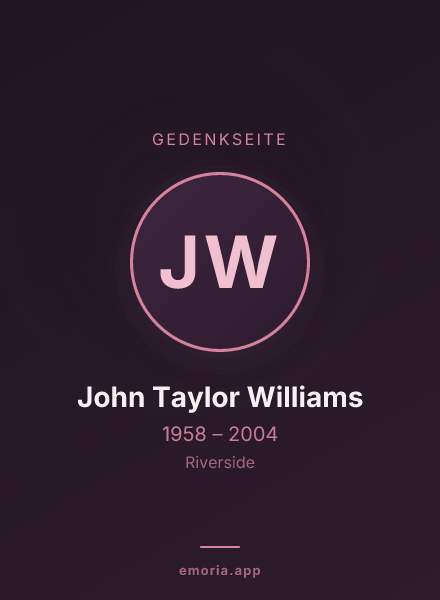 Gedenkportrait von John Taylor Williams