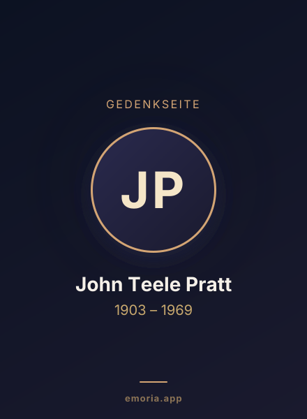 Gedenkportrait von John Teele Pratt