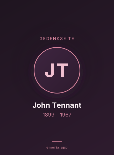 Gedenkportrait von John Tennant