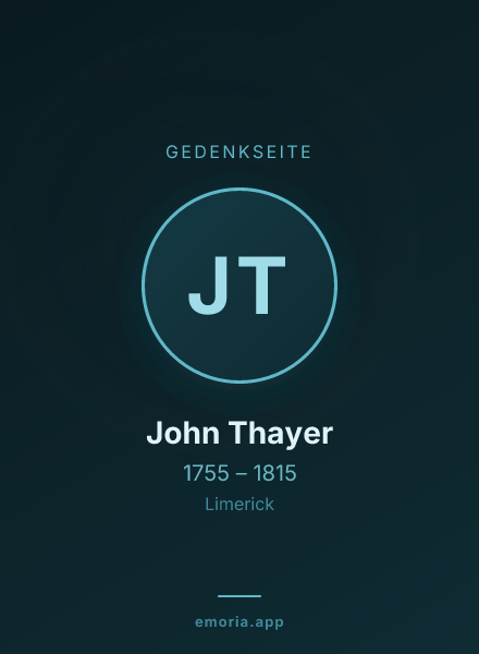 Gedenkportrait von John Thayer
