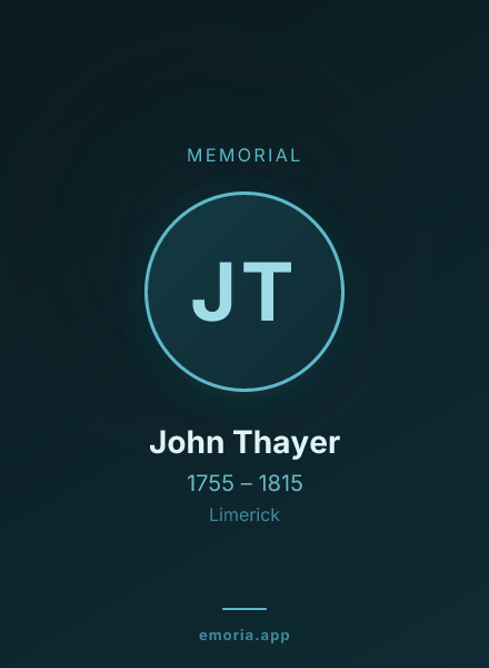Memorial portrait of John Thayer