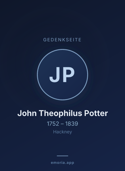 Gedenkportrait von John Theophilus Potter