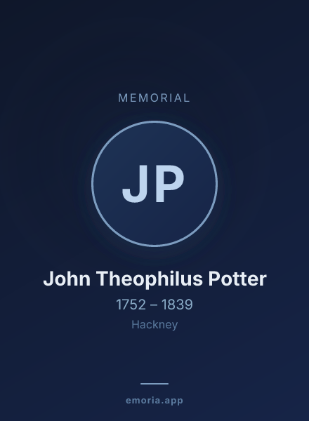 Memorial portrait of John Theophilus Potter