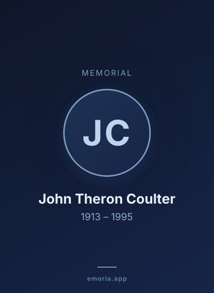 Memorial portrait of John Theron Coulter