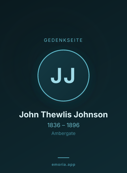 Gedenkportrait von John Thewlis Johnson