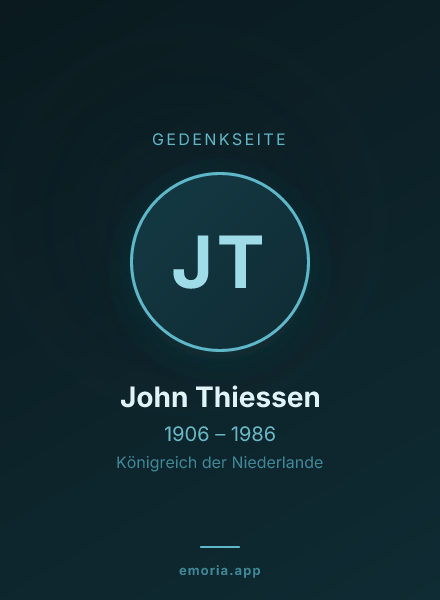 Gedenkportrait von John Thiessen