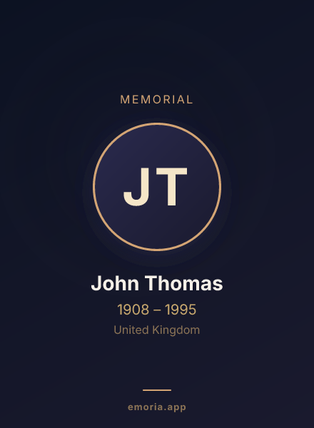 Memorial portrait of John Thomas