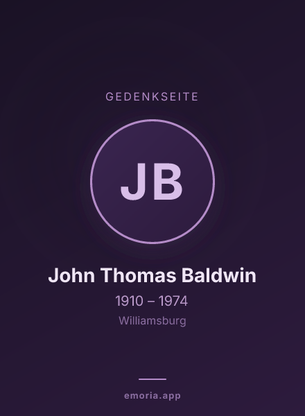 Gedenkportrait von John Thomas Baldwin