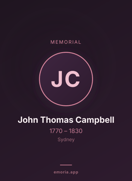 Memorial portrait of John Thomas Campbell