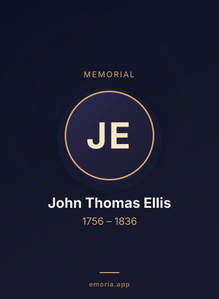 Memorial portrait of John Thomas Ellis