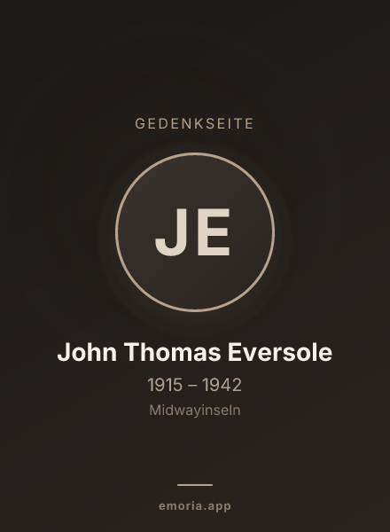 Gedenkportrait von John Thomas Eversole