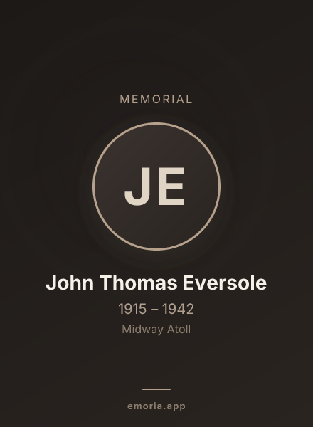 Memorial portrait of John Thomas Eversole