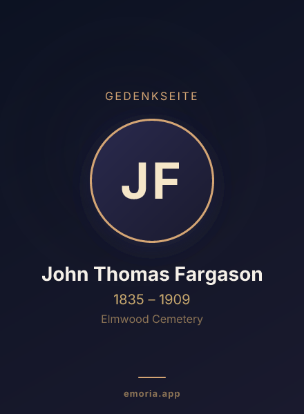 Gedenkportrait von John Thomas Fargason