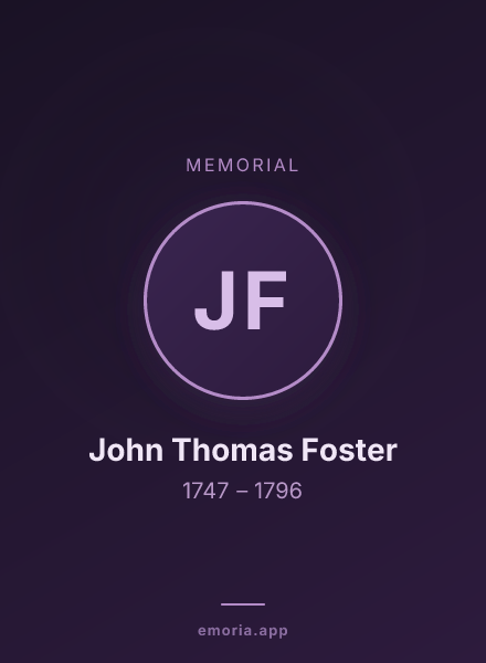 Memorial portrait of John Thomas Foster
