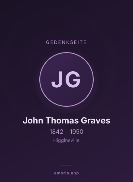 Gedenkportrait von John Thomas Graves